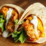 2 Cheesy Garlic Chicken Wraps RECIPES