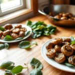 2 Easy Sauteed Mushrooms with Spinach RECIPES