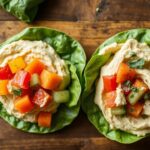 2 Veggie Spinach Wraps with Hummus  RECIPES