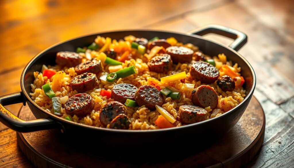 3 Cajun Sausage and Rice Skillet RECIPES