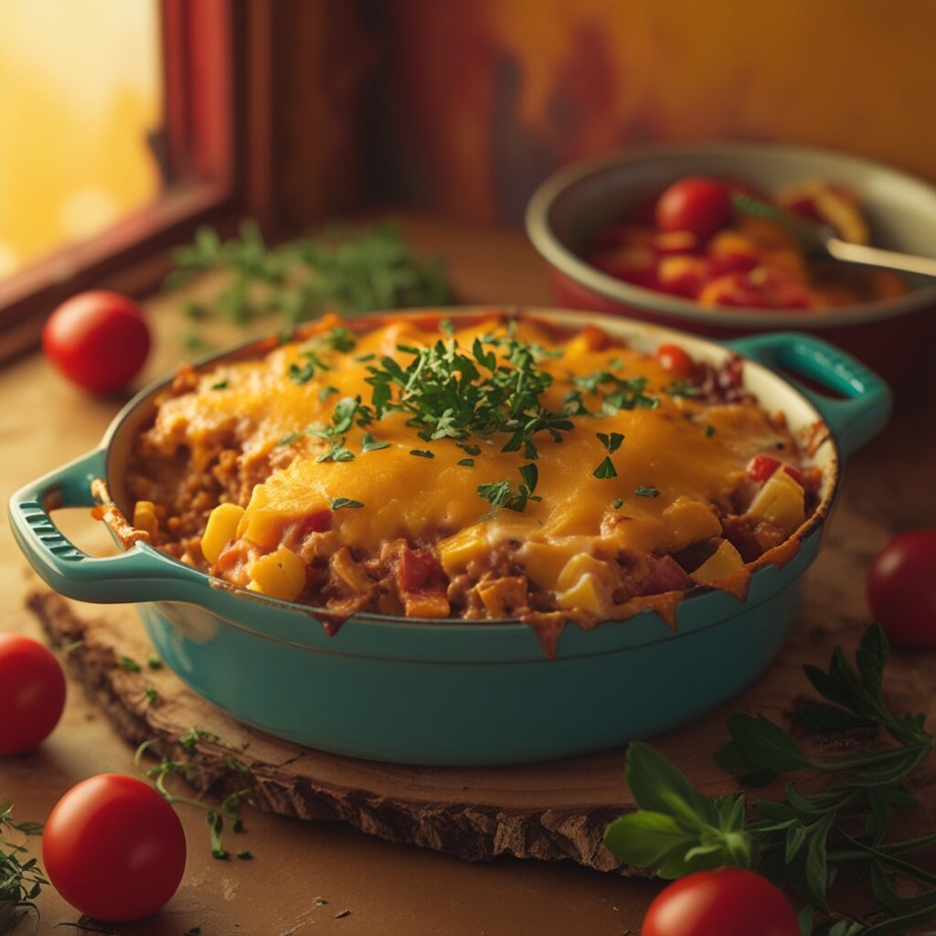 This cowboy casserole recipe is easy to make and doesn't need many ingredients. It's great for busy weeknights.