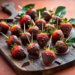 Velvety Chocolate-Covered Strawberry Skewers