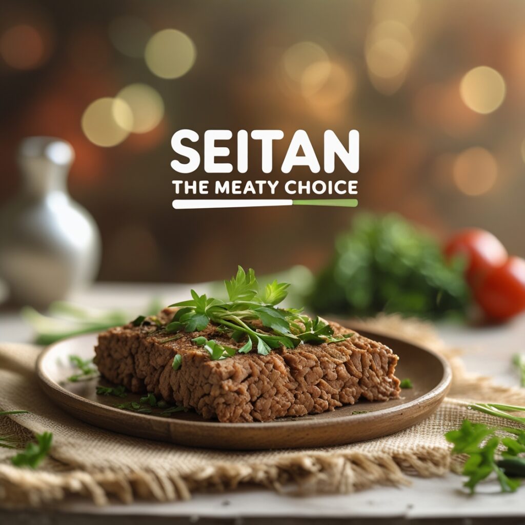 The Ultimate Guide to Vegan Meat Substitutes: Power Your Plate with Plant-Based Protein 4 A seitan patty served in a burger bun with lettuce and tomato.