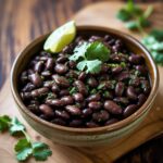 A vibrant and appetizing image of a delicious vegan black bean dish