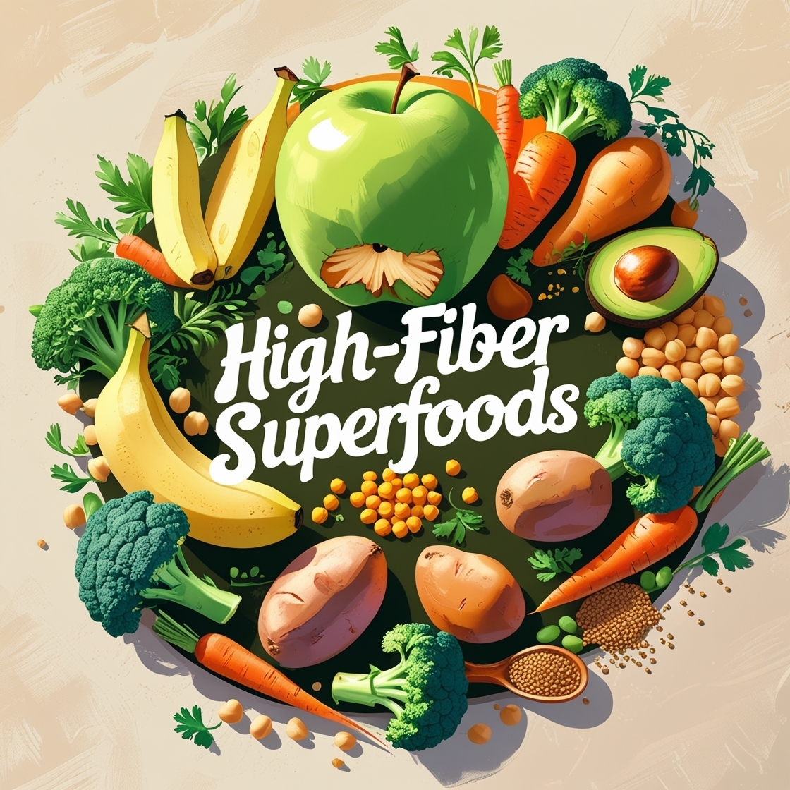 High-fiber foods keep you feeling full for longer, reducing cravings and unnecessary snacking.