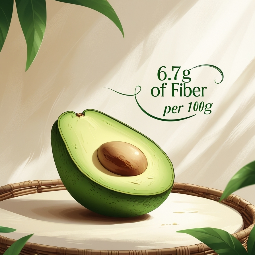 What Are the 15 Highest Fiber Foods? 8 Avocado (6.7g of Fiber per 100g)