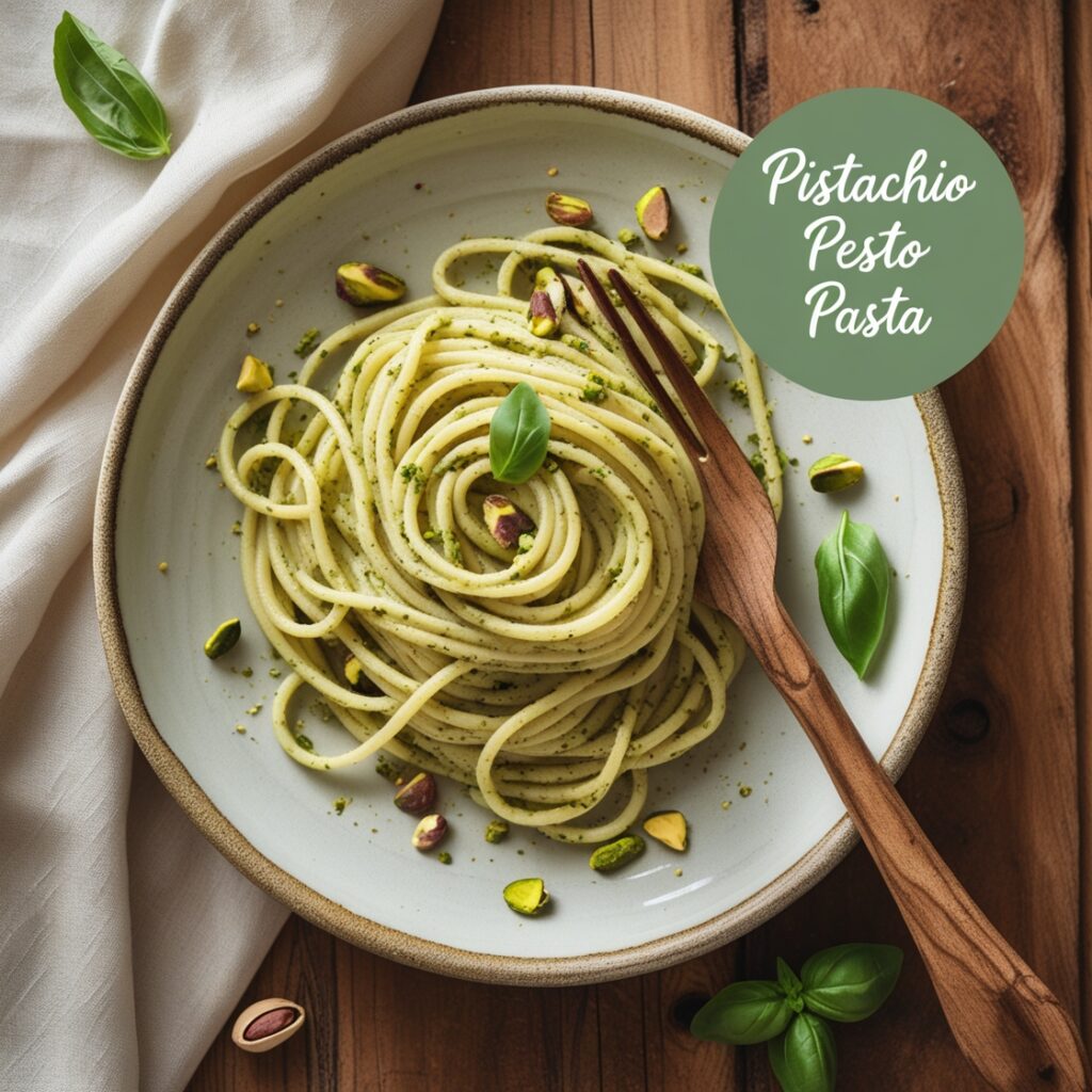 Elevate your pasta night with this Delicious Pistachio Pesto Pasta with Shrimp recipe. Creamy, nutty, and packed with flavor!