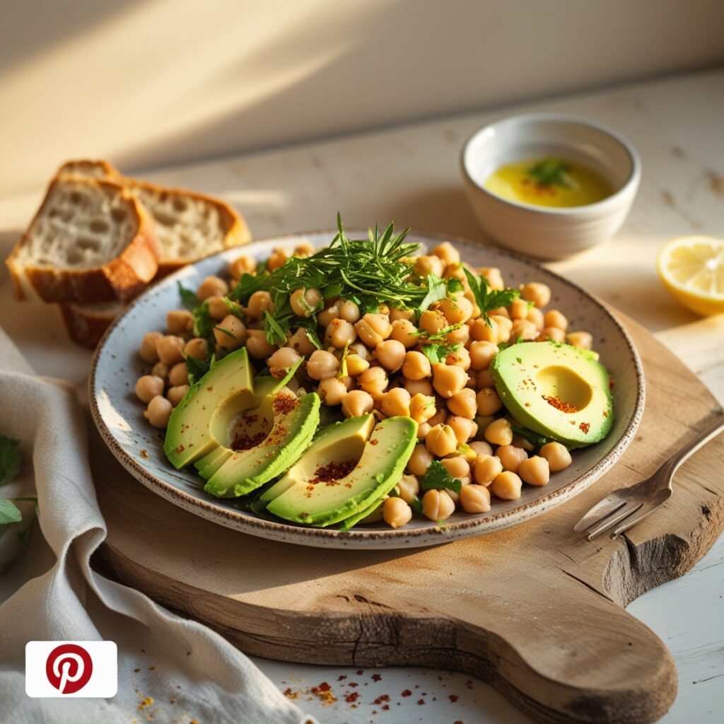 Vegan Recipes for Weight-Loss: A Healthy, Flavorful Approach to Your Plant-Based Diet 2 This refreshing salad is not only full of fiber and healthy fats but also bursting with flavor. With a mix of protein-packed chickpeas, creamy avocado, and tangy lemon, it makes for a satisfying, light meal.