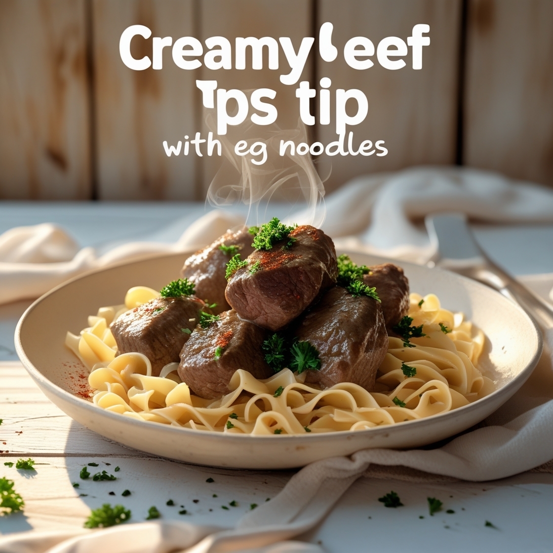 Creamy Beef Tips with Egg Noodles: A Delicious Meal