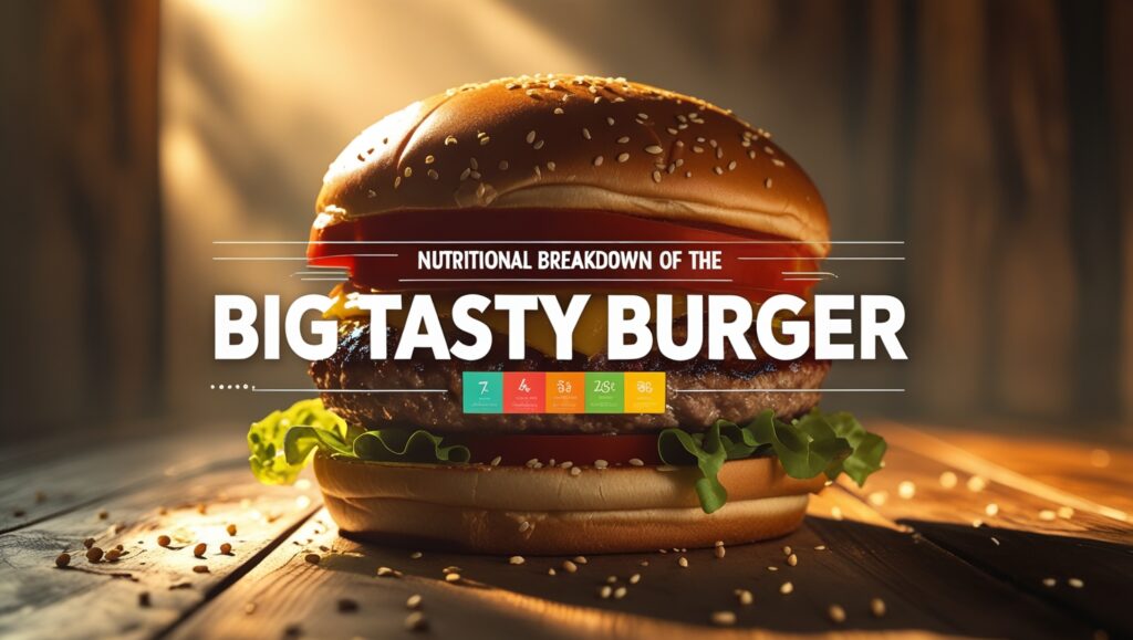Big Tasty Burger Calories: How Many Calories Are in a Big Tasty, Little Tasty, and More? 3 Here’s a rough look at the nutritional content of a Big Tasty burger (with cheese and sauce)