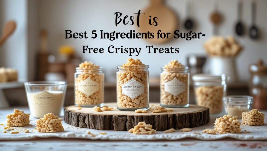 Healthy Sugar-Free Rice Crispy Treats for a Guilt-Free Snack 2 Looking for a healthier snack? Discover the best 5 ingredients for sugar-free rice crispy treats that satisfy your sweet tooth without the sugar!