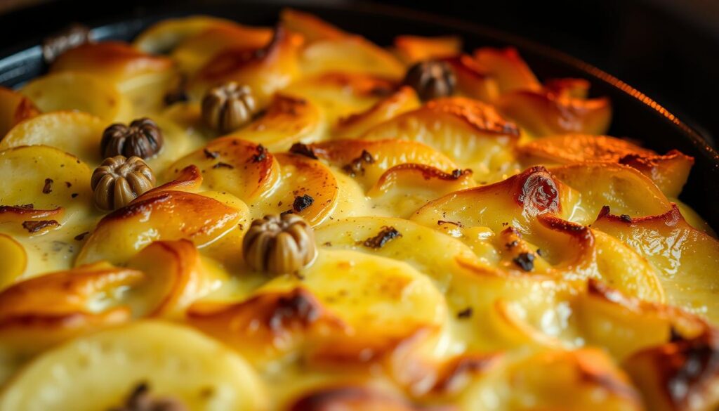creamy garlic potato gratin