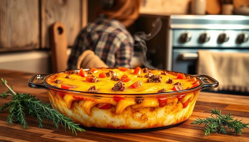 Delicious Cowboy Casserole Recipe: Easy Weeknight Meal 2 Looking for a hearty meal that's quick to make? Try this easy cowboy casserole recipe.