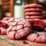 Get ready to indulge in the rich flavor of red velvet cookies, made easily with a cake mix recipe.