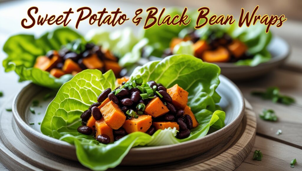 Vegan Recipes: 7 Irresistible Lettuce Wraps to Try Today 8 Sweet Potato and Black Bean Lettuce Wraps
