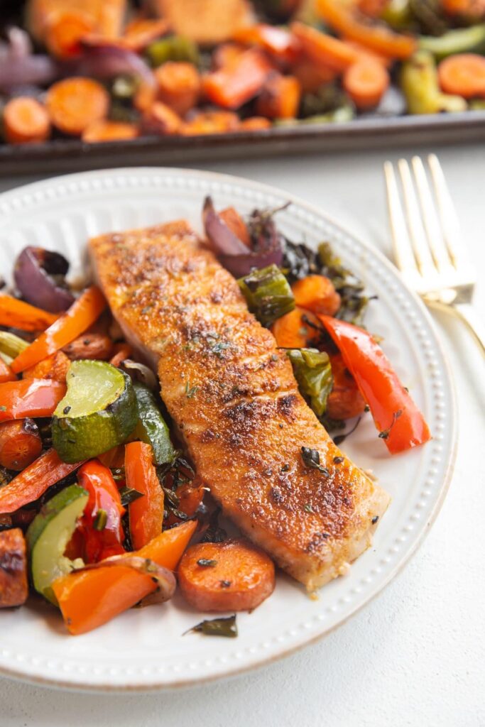 10 Easy Low-Calorie Meals for a Healthier Lifestyle 8 Sheet Pan Salmon and Vegetables is a simple,