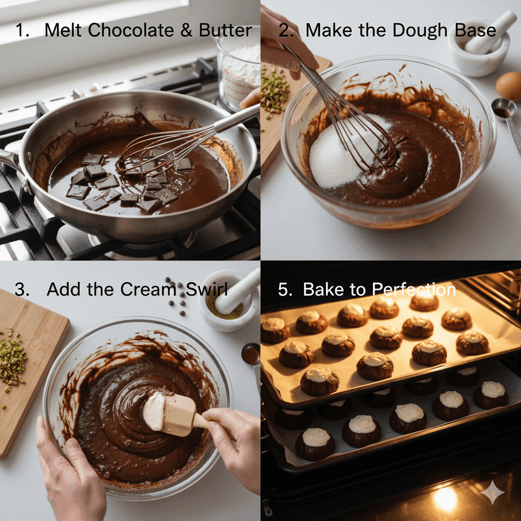 Easy Chocolate Cheesecake Cookies: Simple Recipe with Cream Cheese Swirl